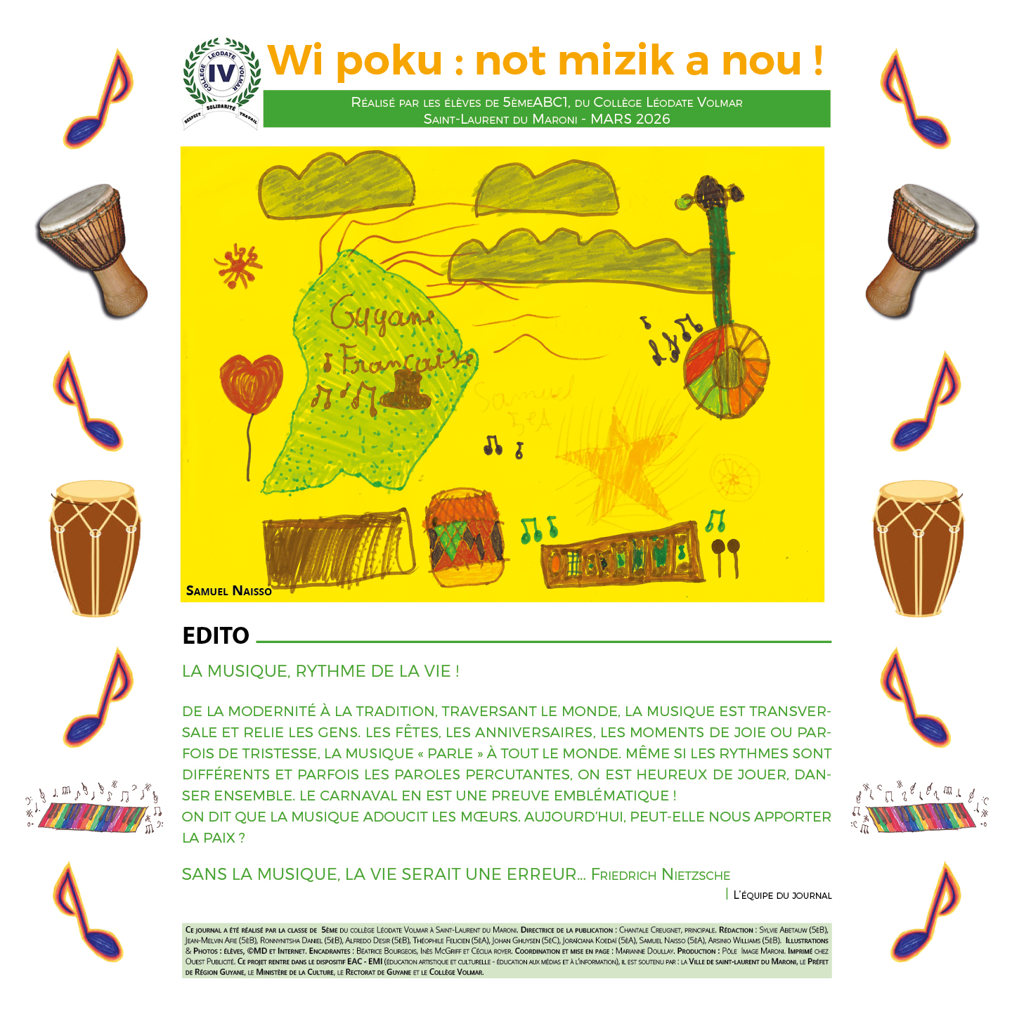 ATELIER « JOURNAL #3 » AVEC LE COLLEGE VOLMAR