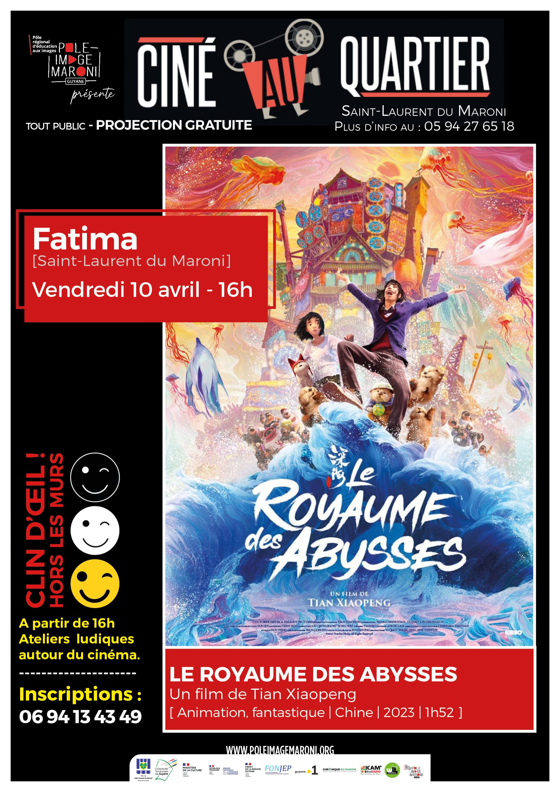 CINE AU QUARTIER, CLIN D&rsquo;ŒIL HORS LES MURS, FATIMA 10 AVRIL 2026