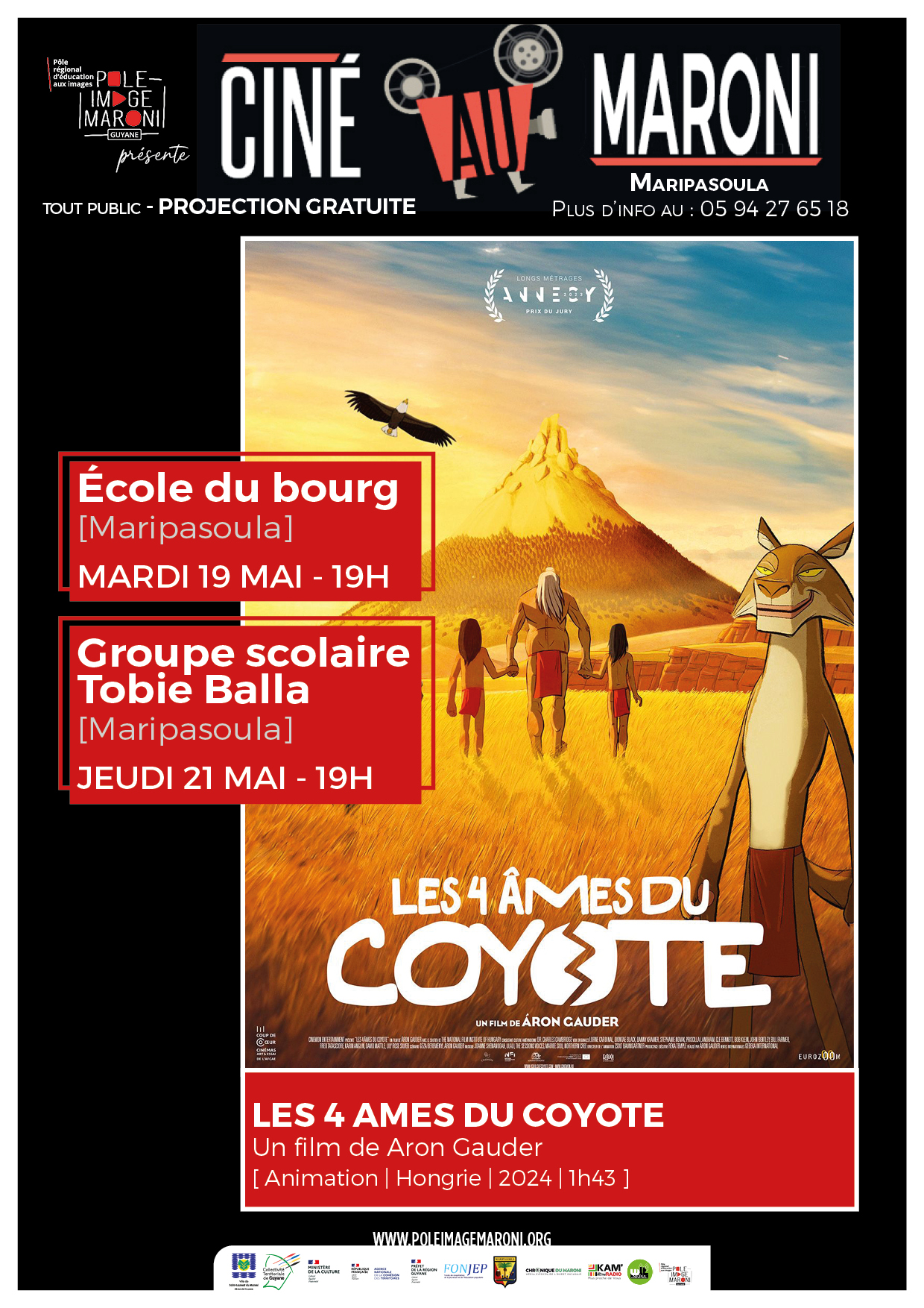 CINE AU MARONI, 19 & 21 mai 2026, Maripasoula